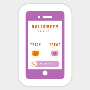 Halloween Calling Sticker